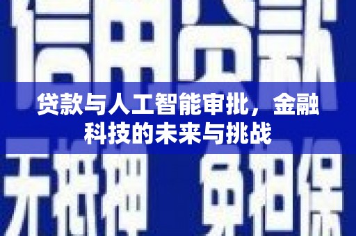 安塞贷款与人工智能审批，金融科技的未来与挑战