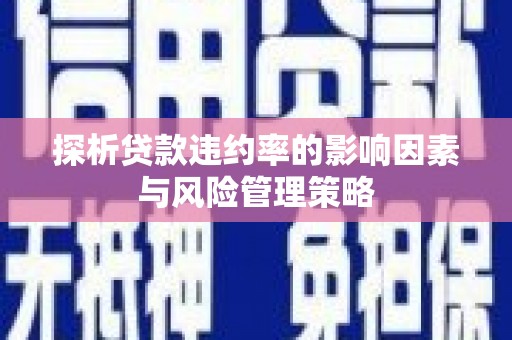 安塞探析贷款违约率的影响因素与风险管理策略