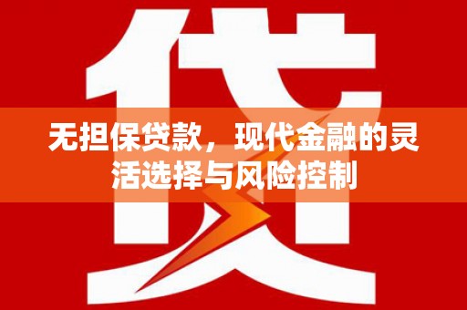 安塞无担保贷款，现代金融的灵活选择与风险控制