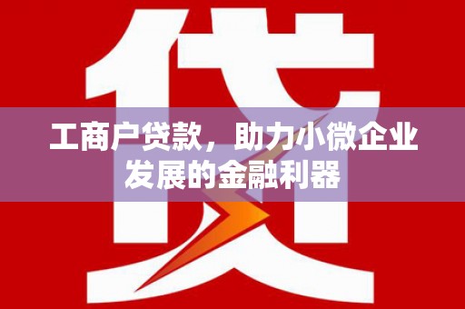 安塞工商户贷款，助力小微企业发展的金融利器