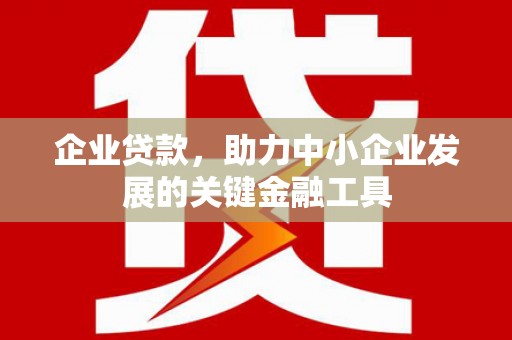 安塞企业贷款，助力中小企业发展的关键金融工具