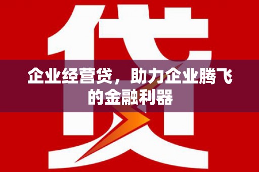安塞企业经营贷，助力企业腾飞的金融利器