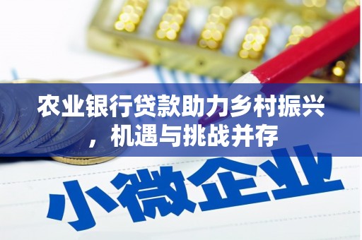 安塞农业银行贷款助力乡村振兴，机遇与挑战并存