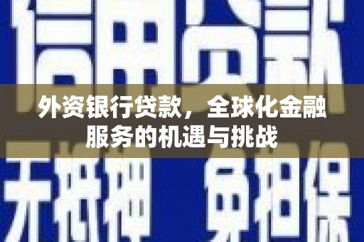安塞外资银行贷款，全球化金融服务的机遇与挑战