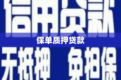 安塞保单质押贷款